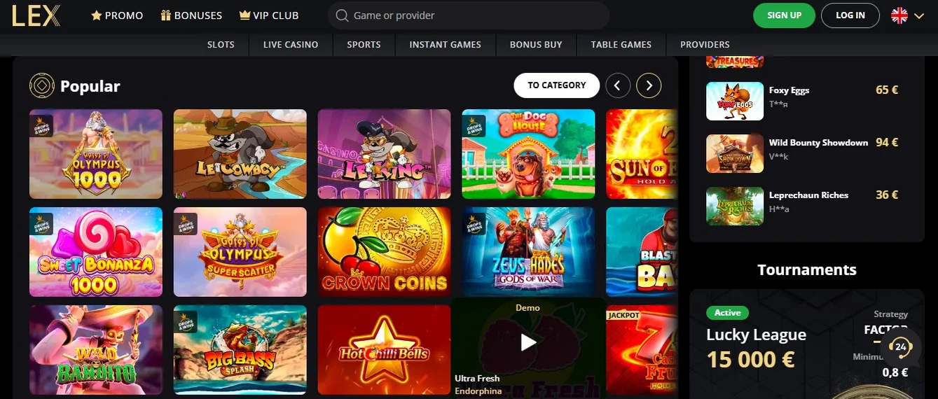 lex--casino 150% 700 tours gratuits